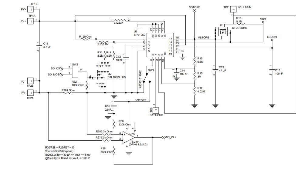 Schematic - STMicroelectronics STEVAL-GPT001V1 Thin-Film Solar Smart Watch